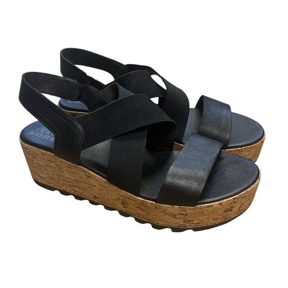 Sorel Cameron Flatform Slingback Women’s Size 9 Slip On Wedge Sandals Shoes - Picture 1 of 8